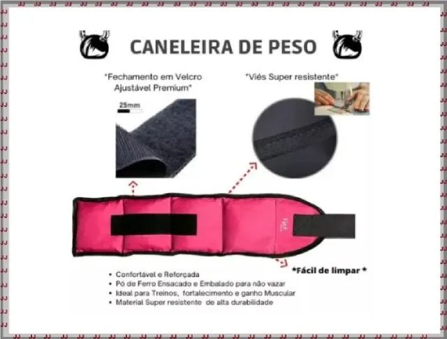 Par de tornozeleira 3 kg de peso - Academia - Fitness - Bem Estar  - Foto 4