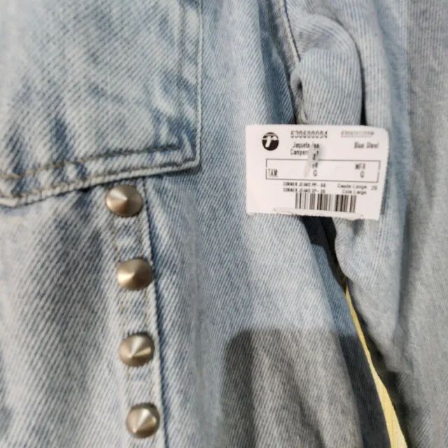 Jaqueta Jeans Azul Claro com Spikes | BlueSteel [Nova] - Foto 4