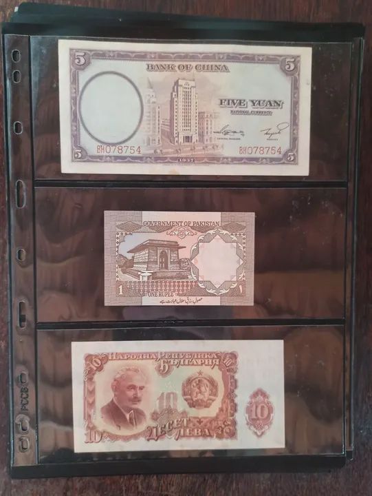 Coleção de Cédulas antigas de vários países  - Foto 5