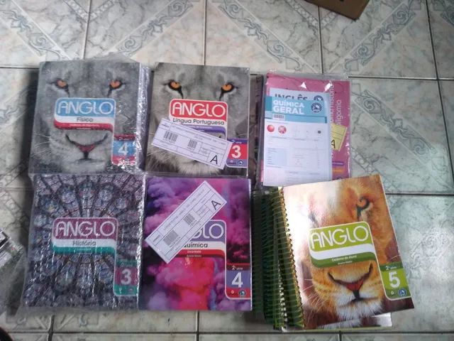 livros Anglo 2 Ano ensino médio completo