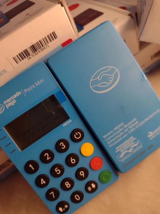 Máquina cartão bluetooth ME30s botao redondo sem aproximação