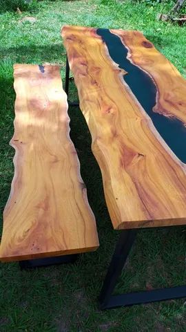 Mesa de jantar em madeira resina - Foto 3