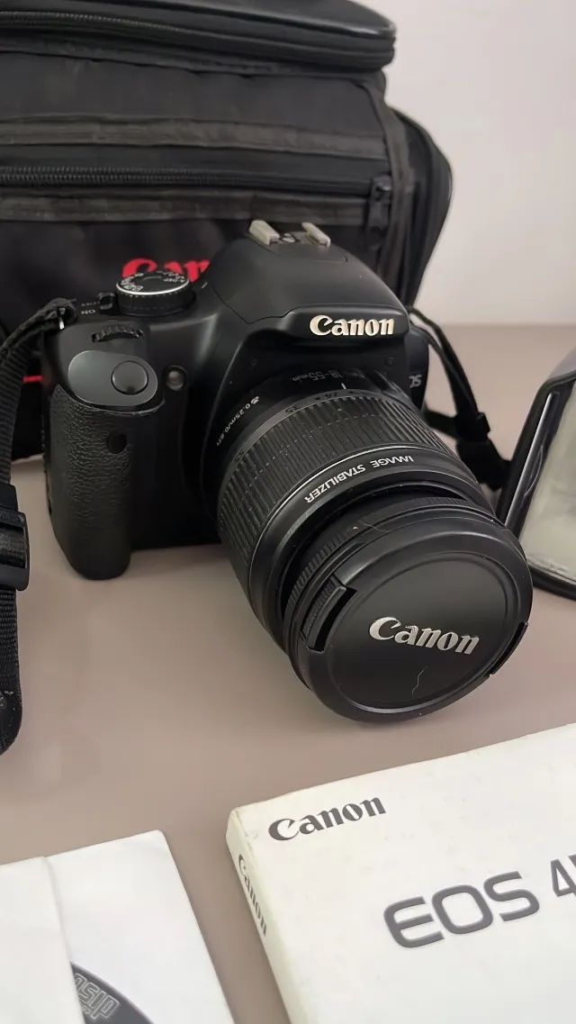 Câmera fotográfica CÂNON Rebel EOS 450 com Flash embutido, lente