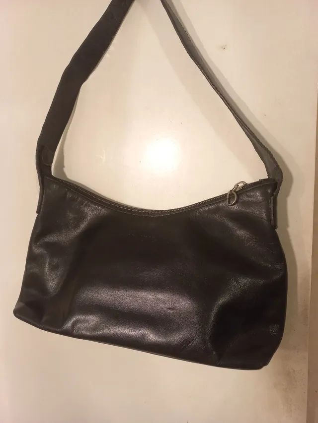 Bolsa de couro preta 
