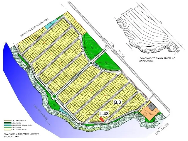 Vendo Lote | 341,89m2 | Frente pro Lago | Cond Fechado Porto Leman | Porto Nacional-TO.