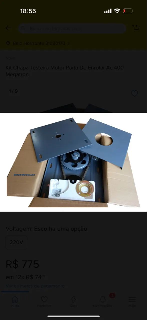 AUTOMATIZADORES MEGATRON ( MOTOR ) PORTA DE AÇO  - Foto 2