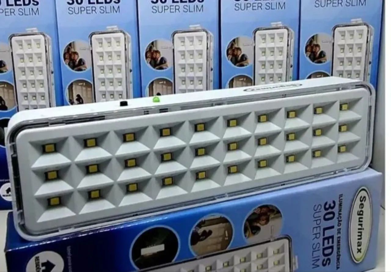 Luminária de Emergência 30 LEDs Super Slim
