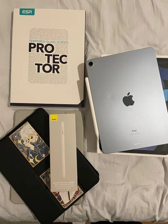 IPAD AIR 4 AZUL 64gb + CANETA + ACESSÓRIOS - Foto 3