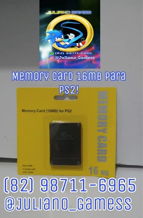 Memory card 16mb novo 
