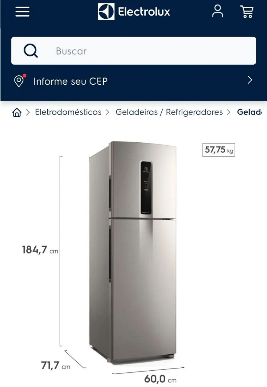Geladeira Electrolux Frost Free Inverter 410L Efficient com AutoSense Inox Look (IF45S)  - Foto 2