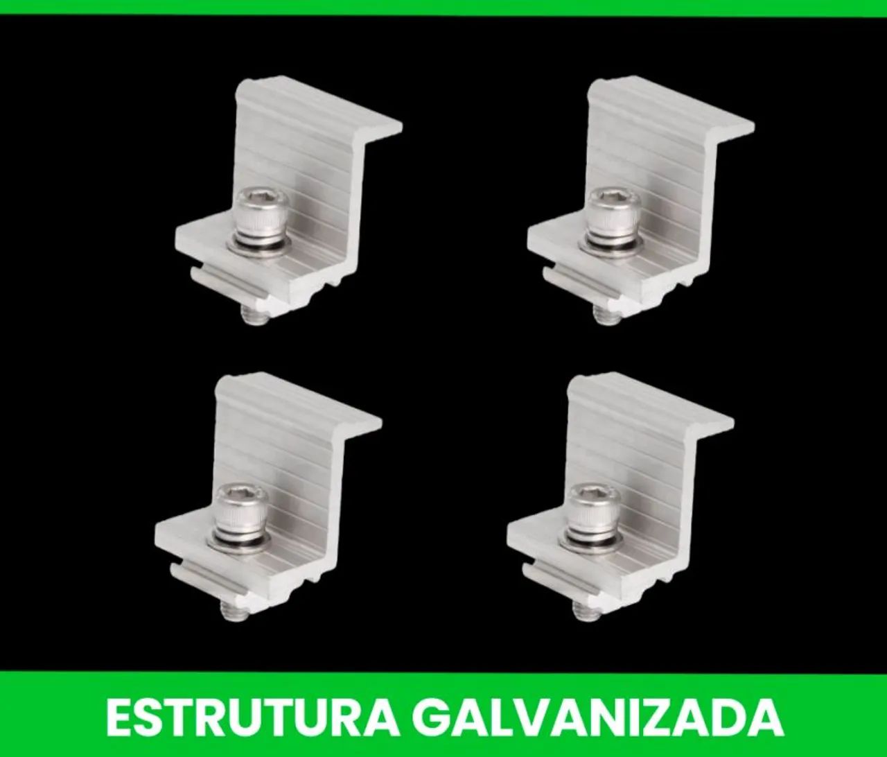 Presilha Lateral em Alumínio P/ fixação de Painel Placa solar.