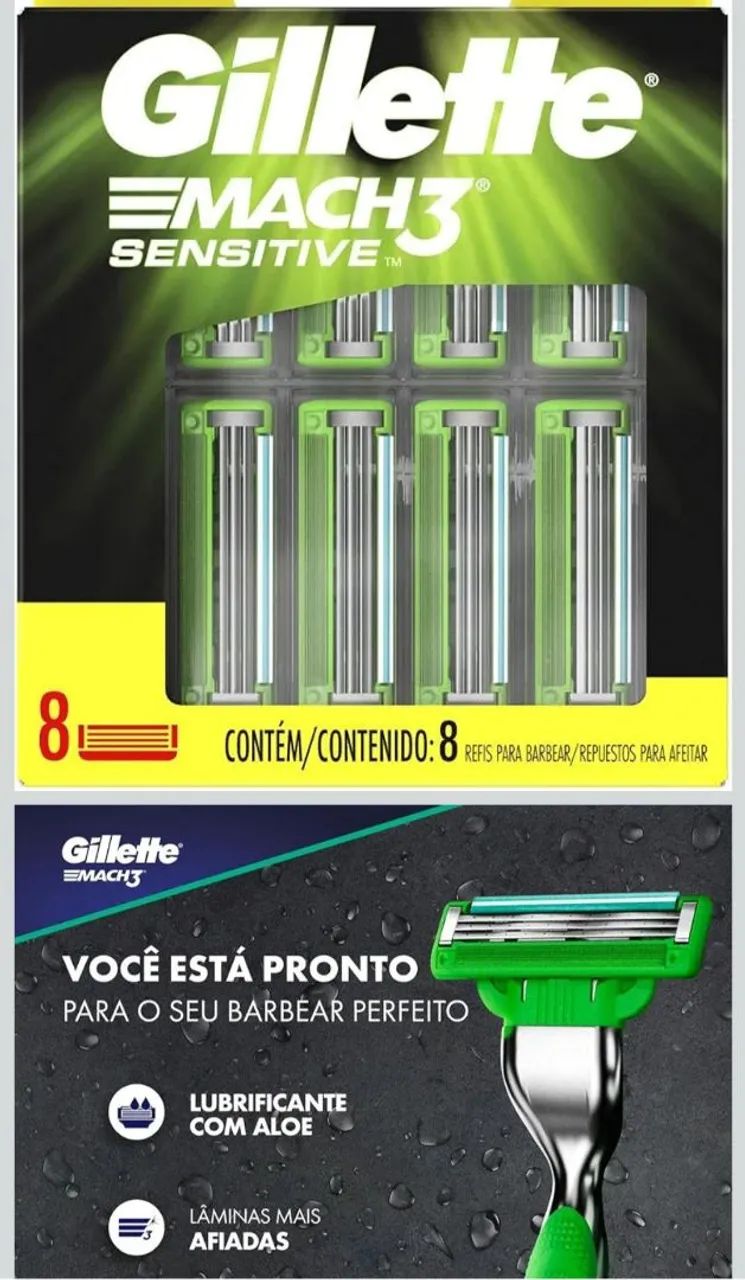Gillette Mach3 Sensitive - 8 Refil