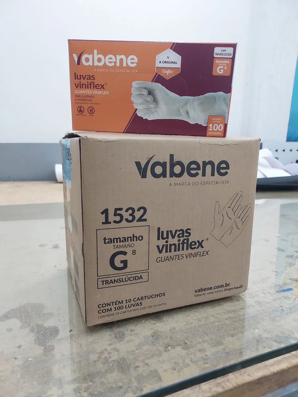 Luvas Viniflex Translucidas Tamanho G - Vabene - Foto 2