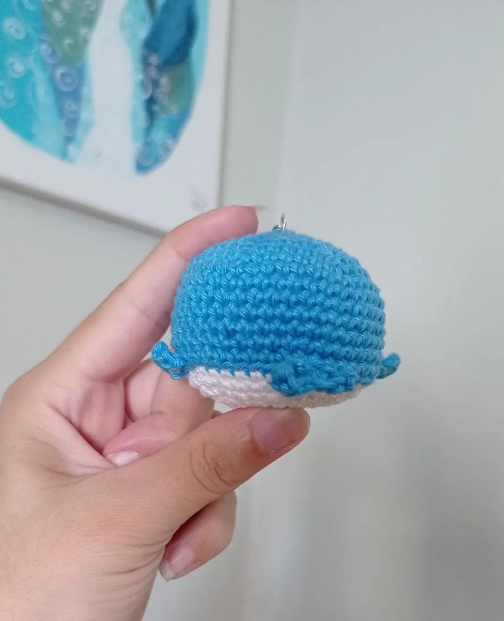 Baleia amigurumi - Chaveiro - Foto 3