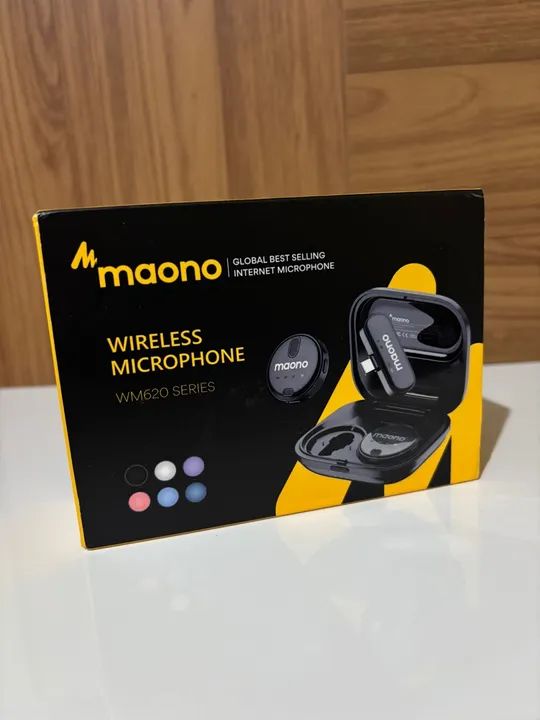 Microfone de lapela Sem Fio Maono WM620 Roxo Tipo C 