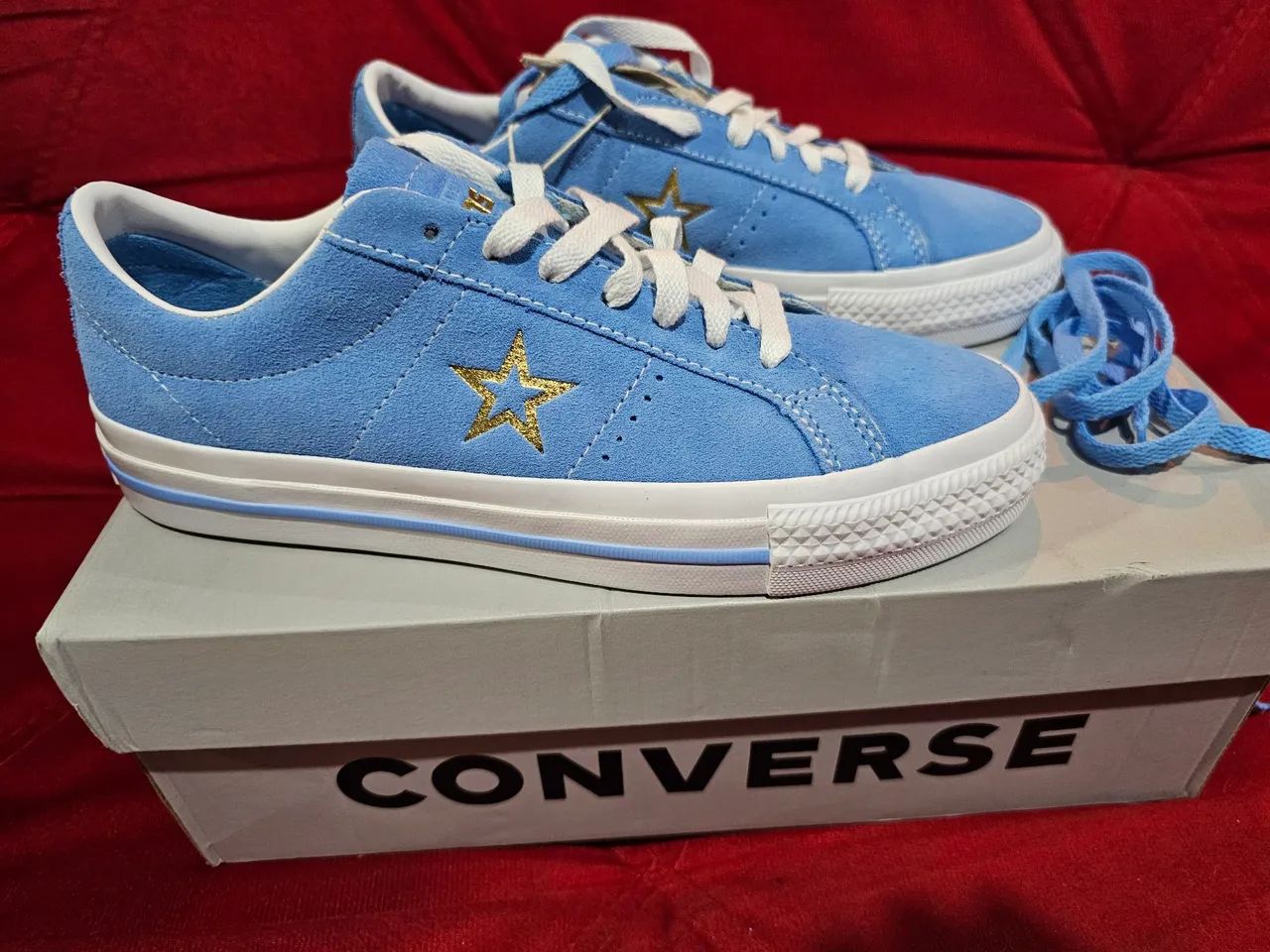 CONVERSE ONE STAR PRO "LIGHT BLUE GOLD"