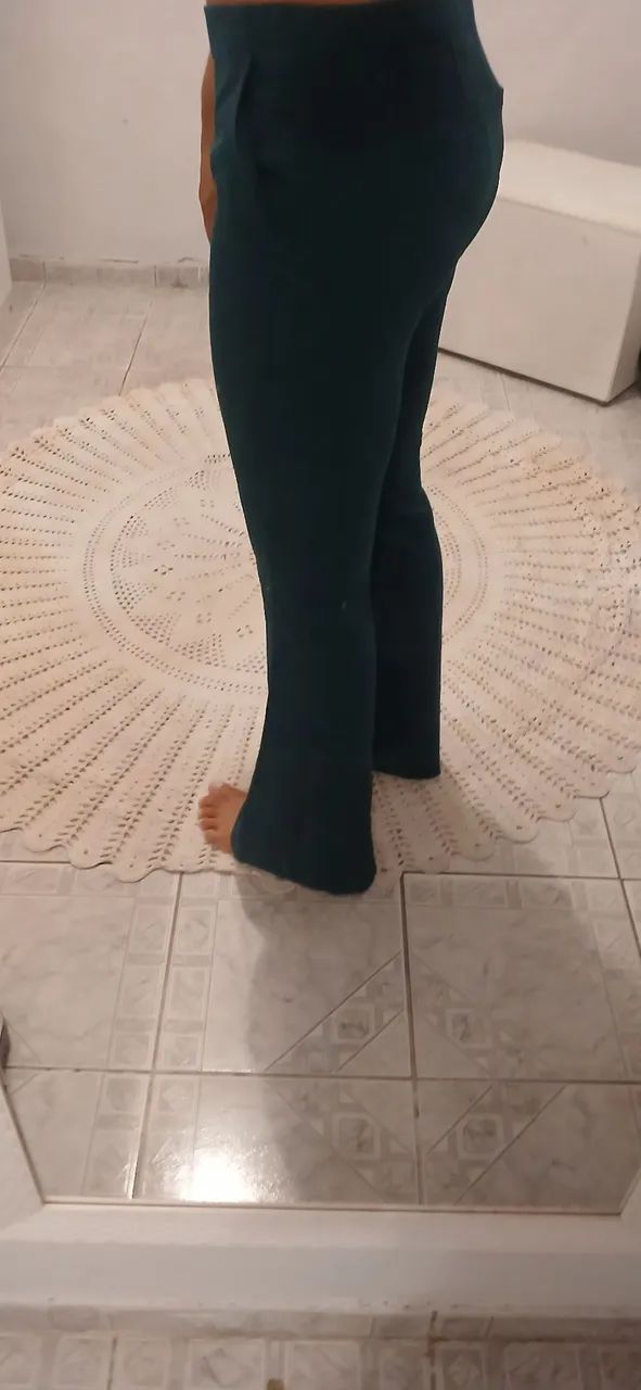 Calça Flare Verde Escuro, Luigi Bertolli - Foto 3