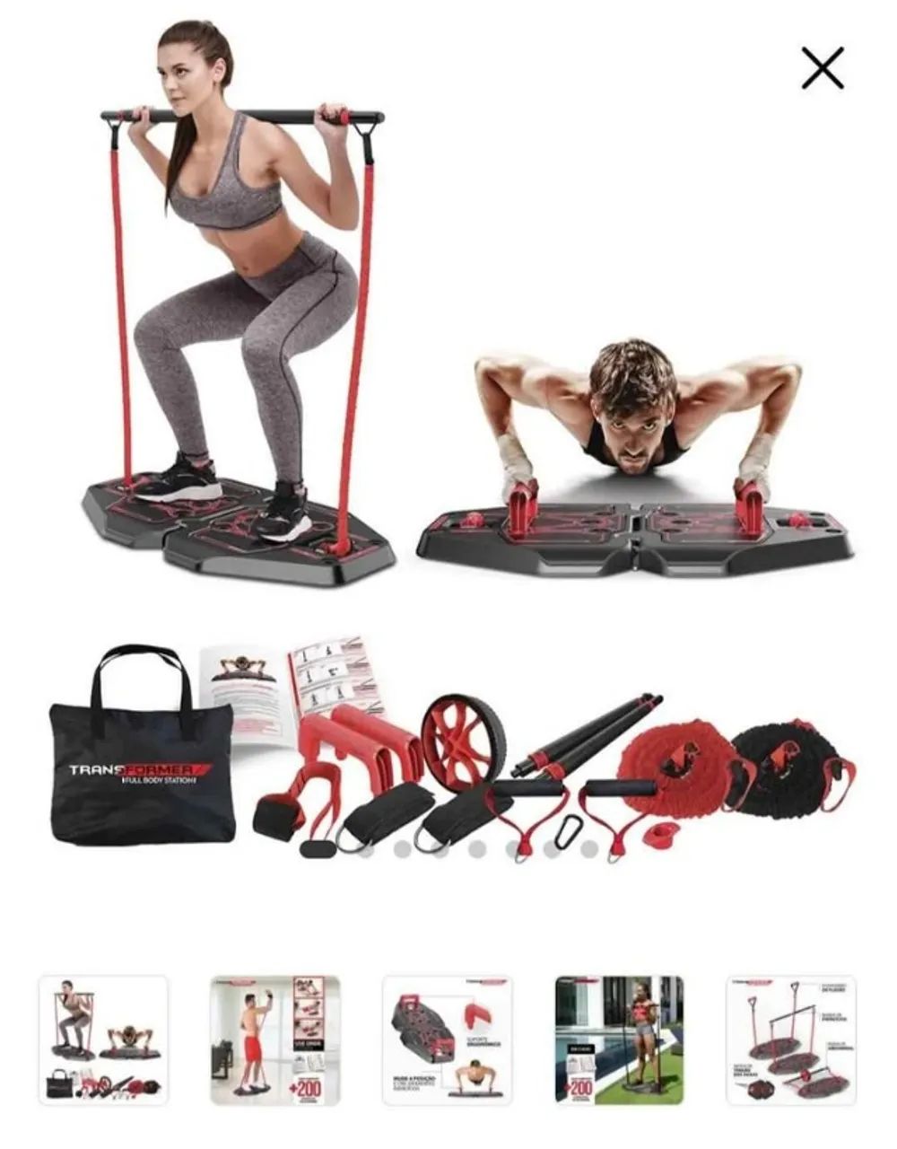 Plataforma de Exercícios GENIS Transformer Full Body Station- Musculação em casa + de 200 