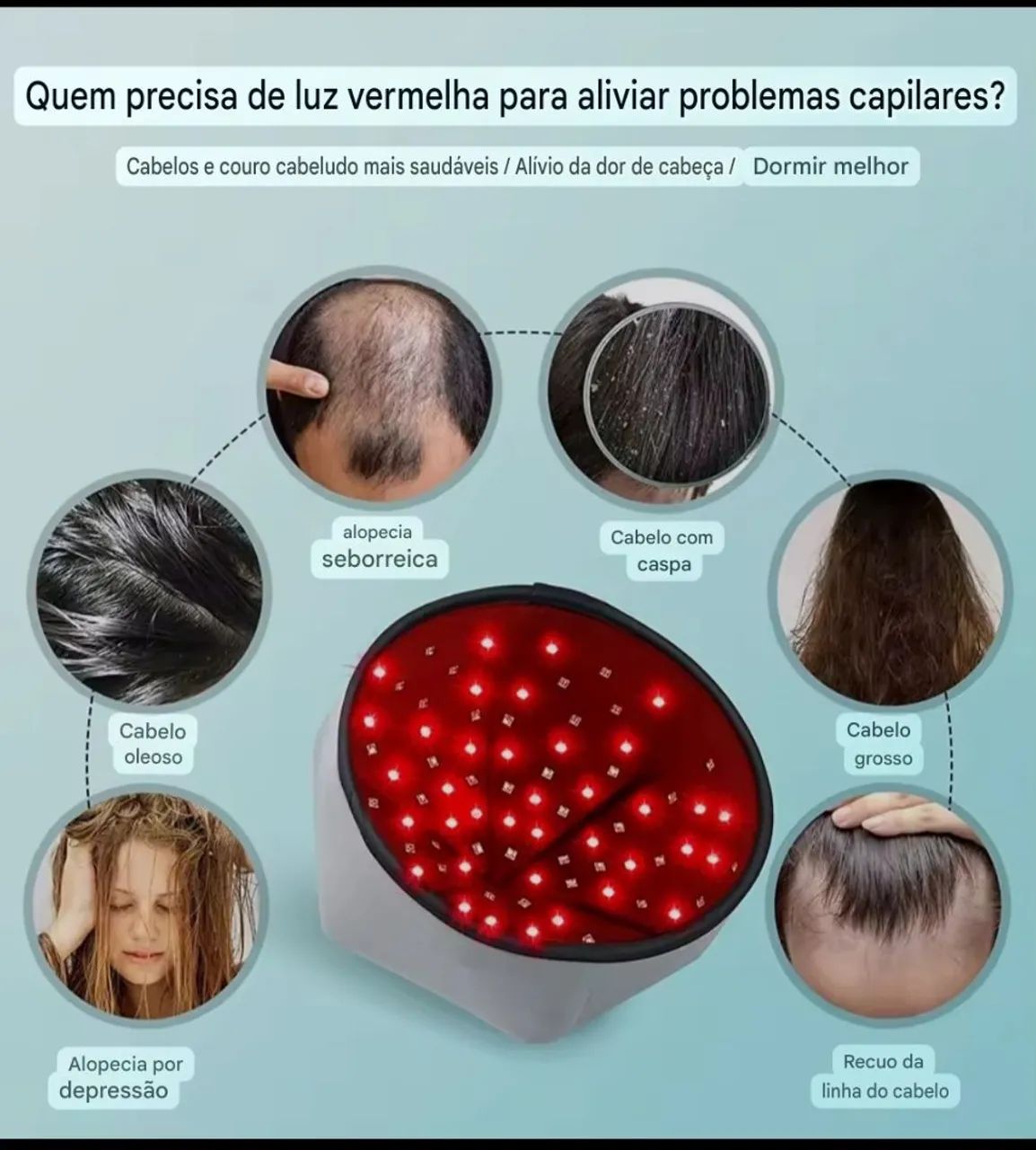 Touca led terapia capilar original por 199,00 - Foto 2