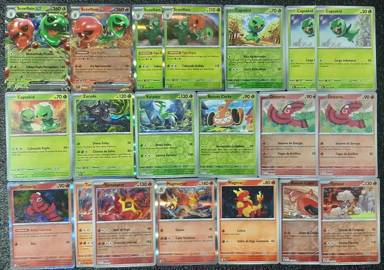 Deck scovillain ex cartas originais de pokémon