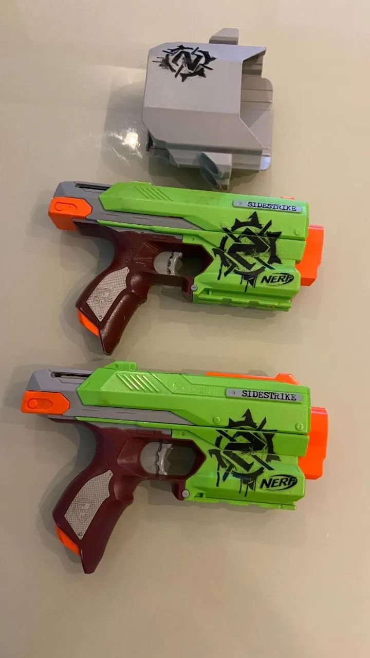 2 Lançadores Nerf  Zombie Strike - Sidestrike - Foto 4
