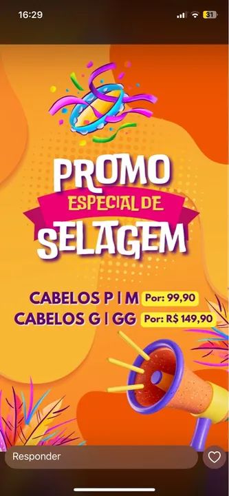 Promoção Especial de Selagem para Cabelos