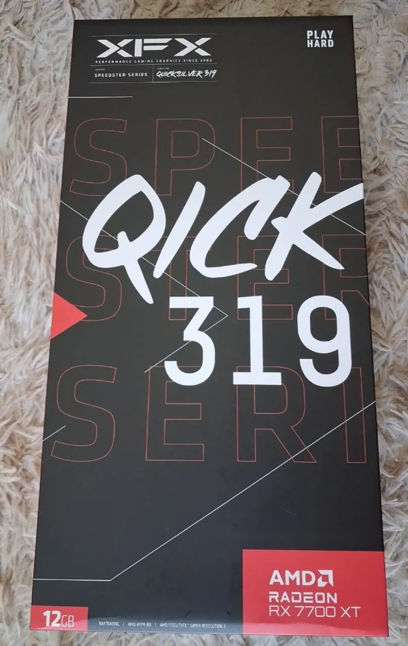 Placa de vídeo AMD RX 7700 XT 12GB XFX - Lacrada com NF e 2 anos de Garantia