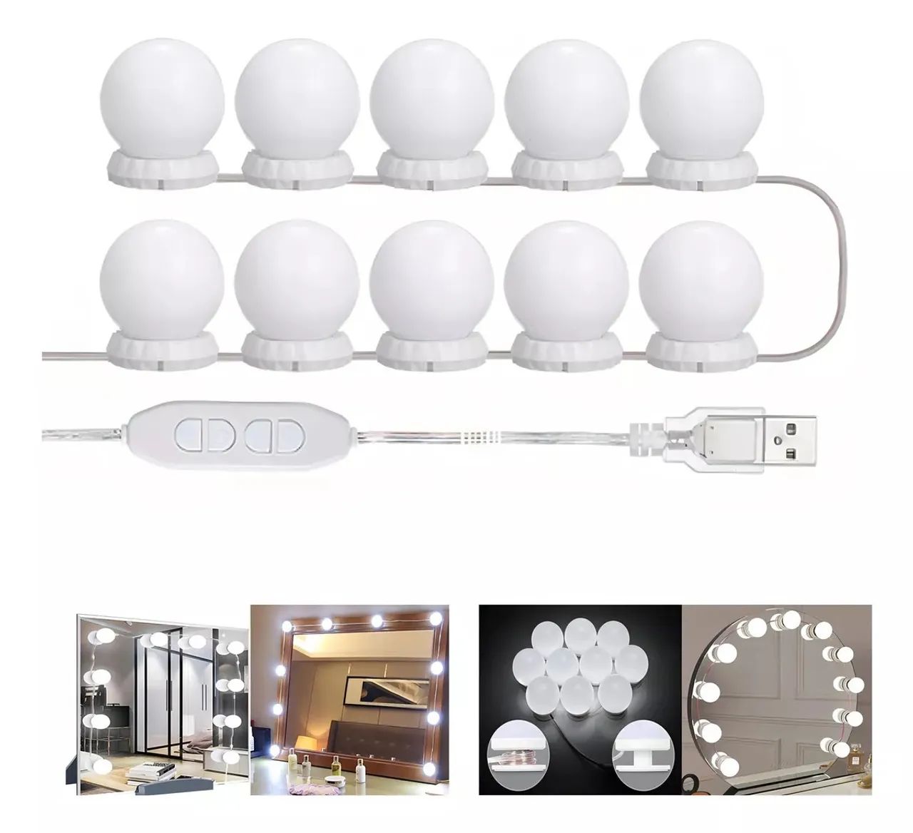 Kit Luzes LED para Maquiagem - Iluminação Profissional