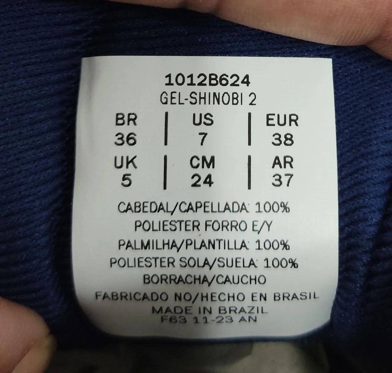 Tênis ASICS GEL-Shinobi 2 - Feminino - Azul marinho com verde e laranja - Original - Foto 5