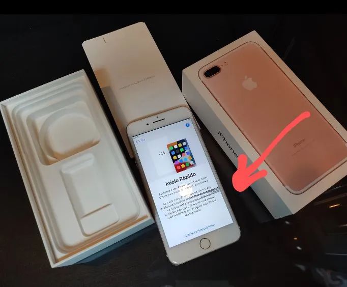 iPhone 7 Plus 128 GB rosa ótimo custo benefício  - Foto 5