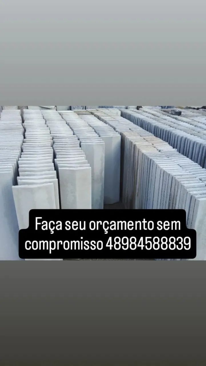 Pingadeira de muro e platibandas de concreto. 