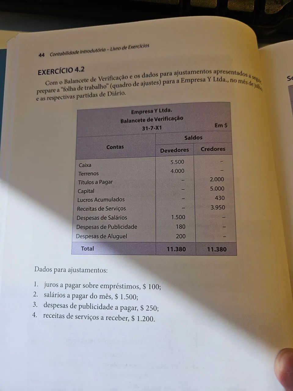 Livro de Exercícios Contabilidade Introdutória - 12ª Edição - Foto 2
