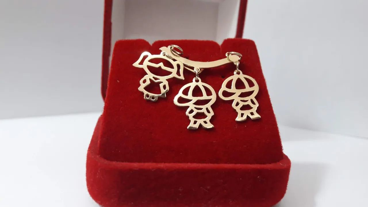 Pingentes personalizados em ouro 18k (750) - Foto 3