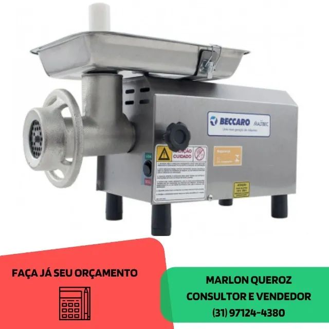 Moedor de Carne para Açougue Boca 8 Beccaro