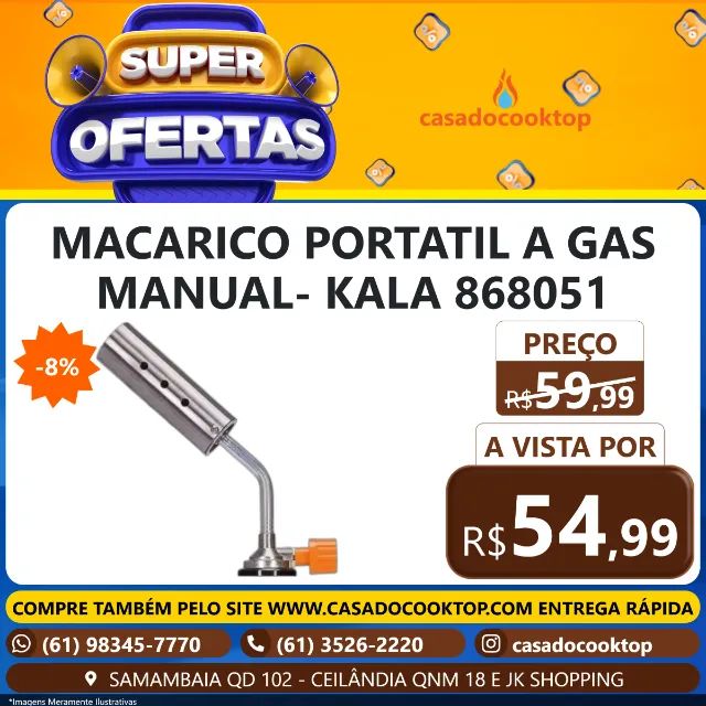 MACARICO PORTATIL A GAS MANUAL- KALA 868051