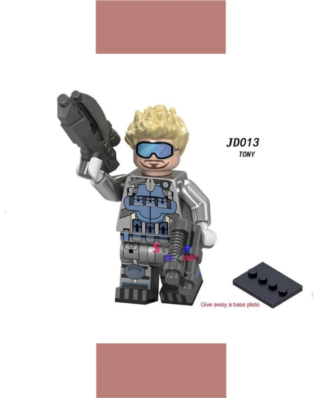 Minifiguras Tony Stark /Homem de Ferro JD013- Vingadores "Compatível com Lego" - Foto 2