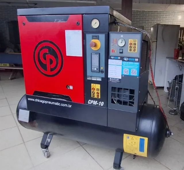 Compressor de Ar Chicago Pneumatic CPM10-10 60Hz Trifásico (Usado)