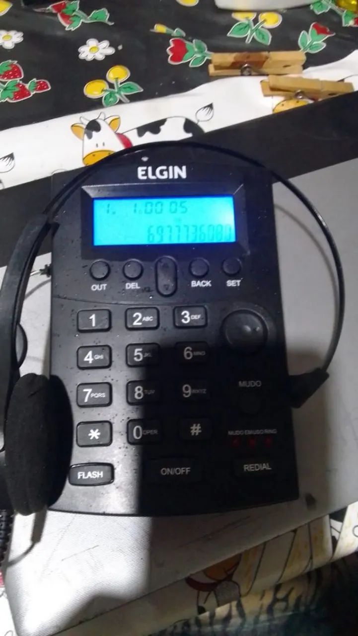 Telefone Fixo Elgin com Headset e teclado para computador 