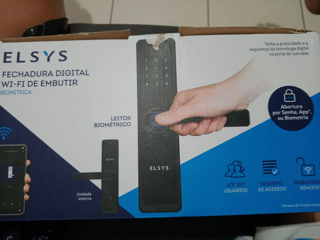 Fechadura Digital Wi-Fi de Embutir ELSYS Biometria