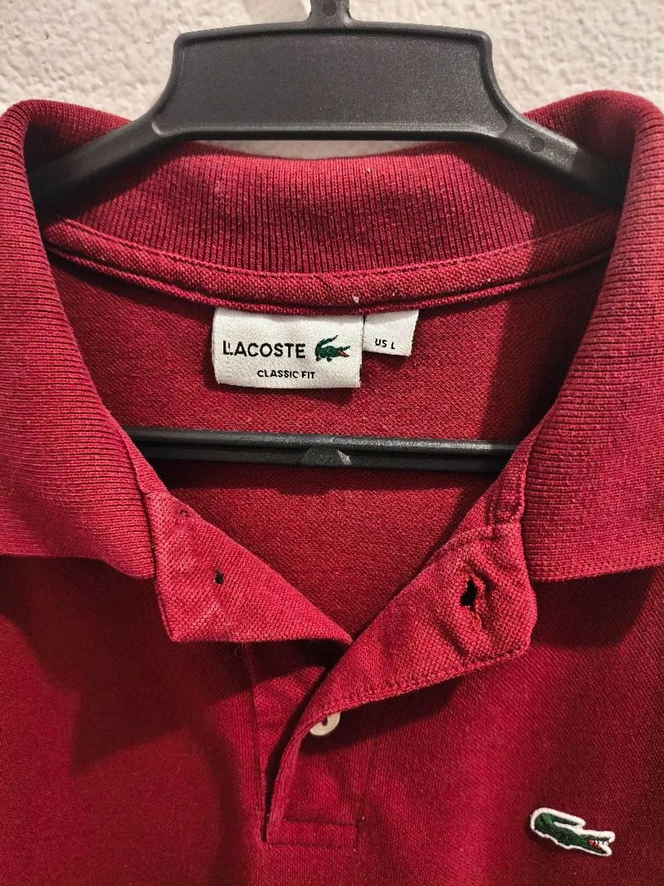 Camisa lacoste vinho  - Foto 3