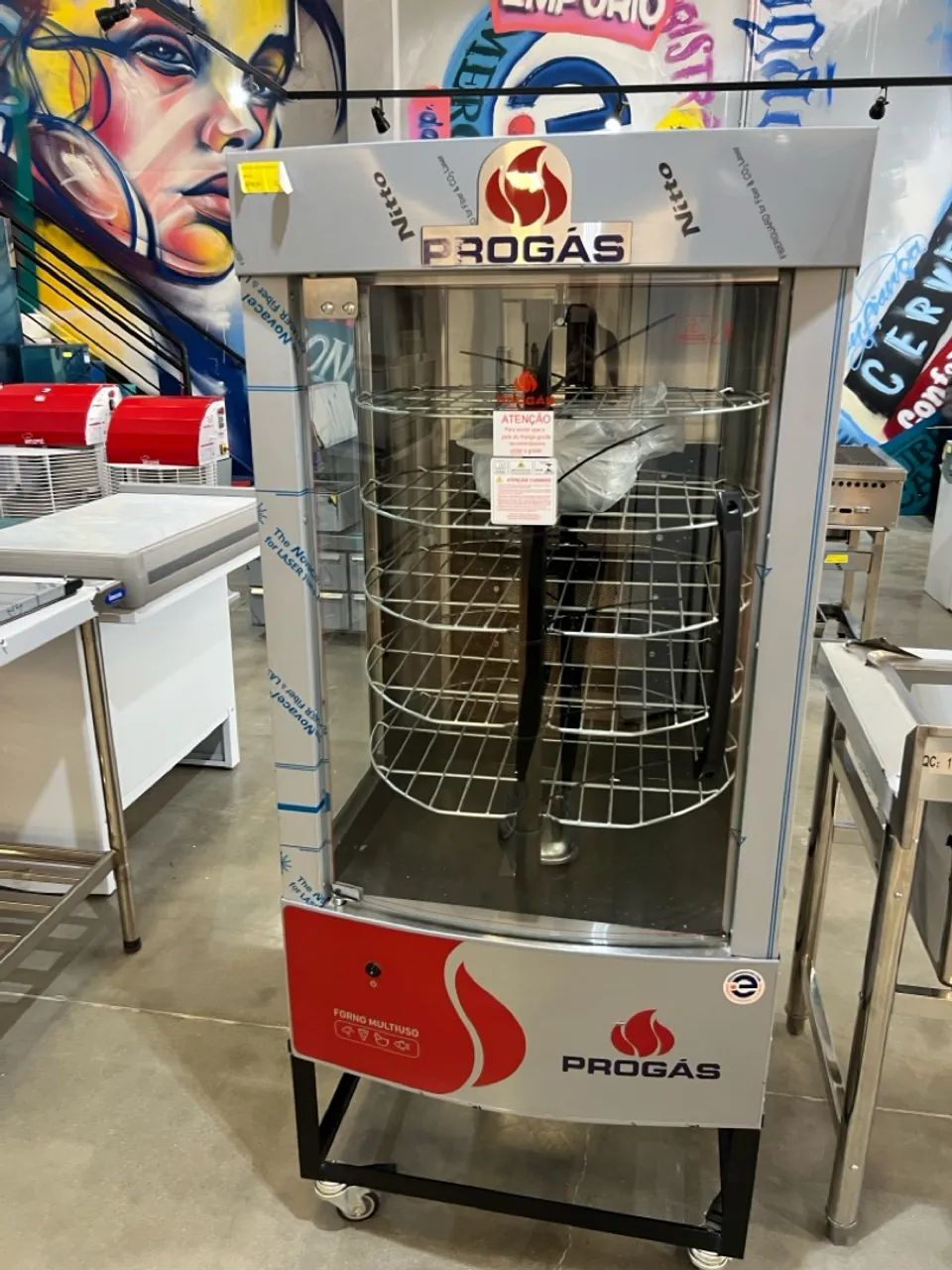 Forno máquina de frango/carne 70kg - Progas - Novo