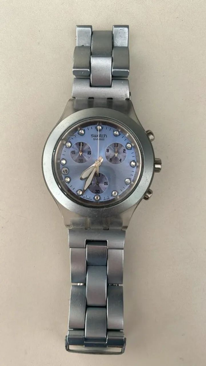 Relógio Swatch Cronógrafo Azul - Original