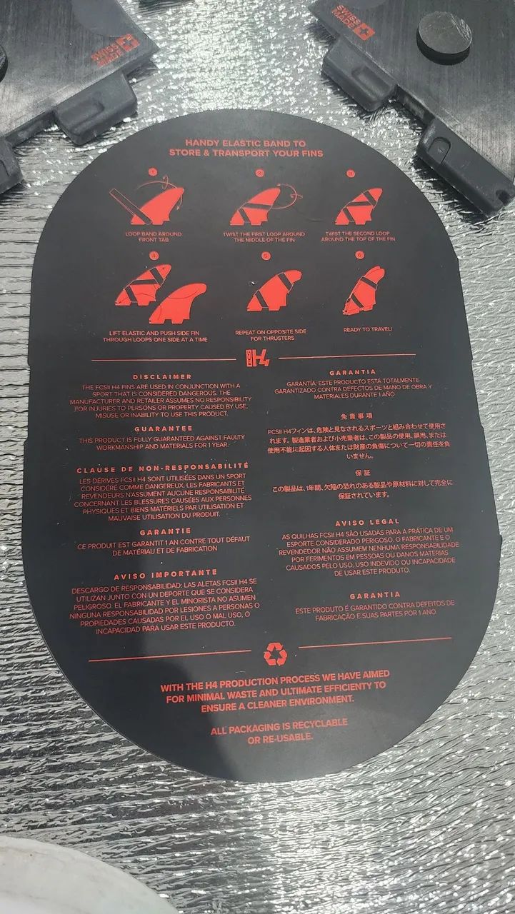 Quilha FCS2 H4 FABRICADA NA SUÍÇA USADA 1X - Foto 6