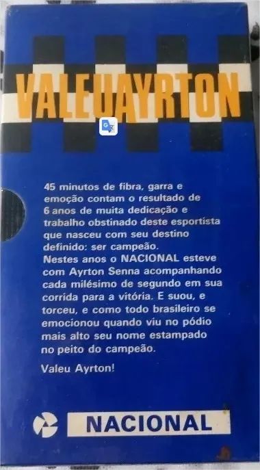 Ayrton Senna Fita VHS Banco Nacional Valeu Ayrton - Foto 2