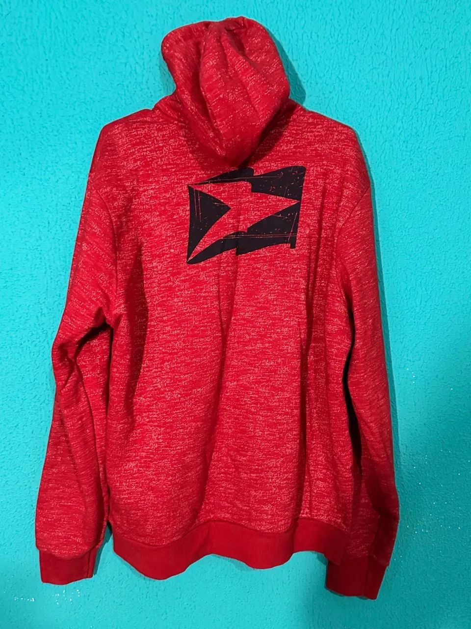 Blusa de moletom VivLeroa vermelha mesclada  - Foto 2
