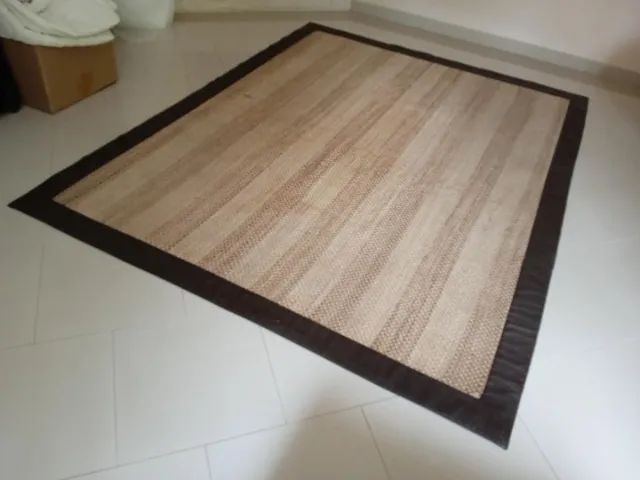 Tapete tapete natural em Tecido Marrom 1 cm x 227 cm x 176 cm - Foto 2