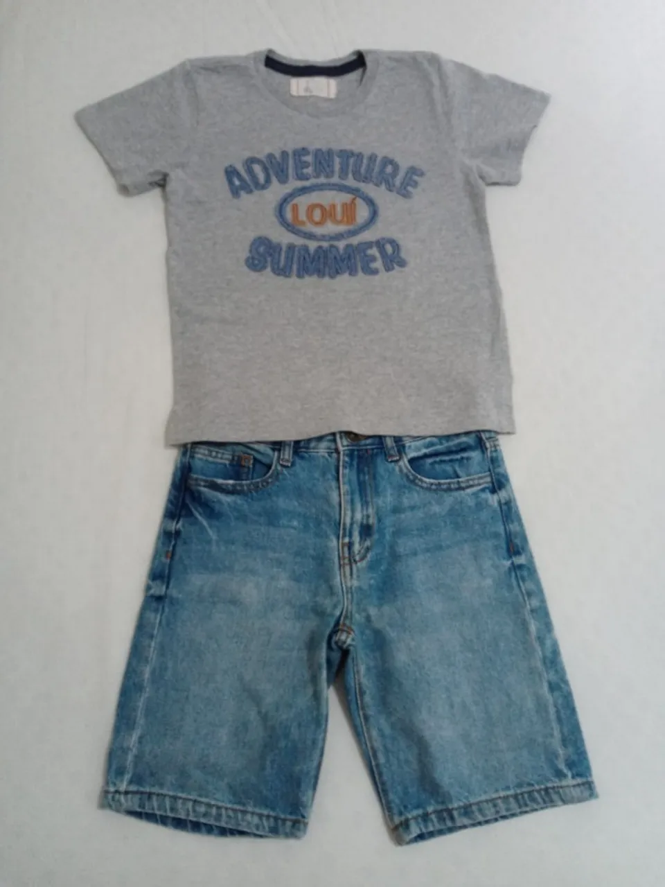 Blusa e Bermuda Jeans 3 Anos NOVO