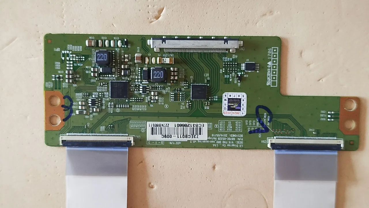 Placa t-com TV LG 49LJ5500 com cabos testada e funcionando  - Foto 3
