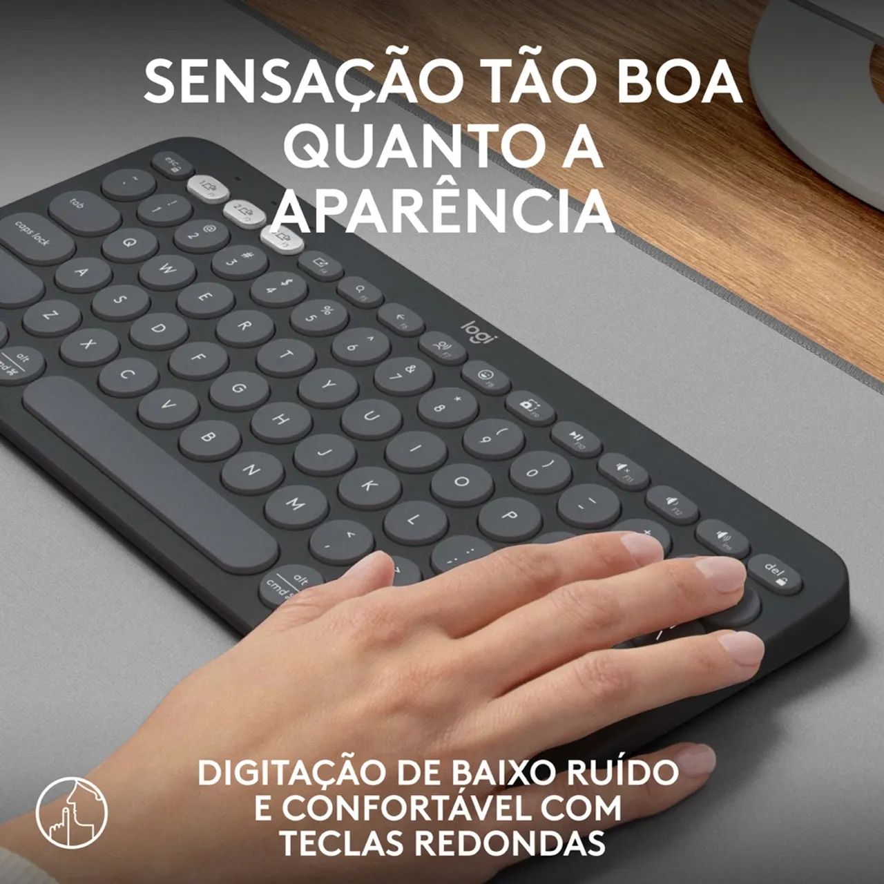 Teclado Logitech Pebble Kits 2 K380s - Foto 3