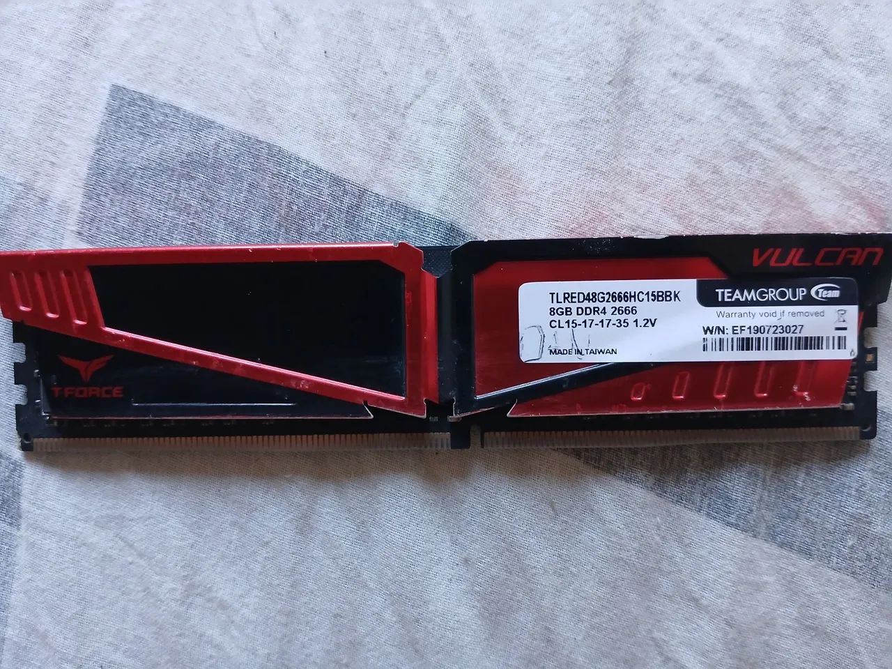 Pente Memória Vulcan 8gb ddr4 2666mhz R$ 70,00 Em ótimo